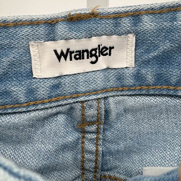 Wrangler Light Wash Meow Laser Tiger Print Wanderer Jeans Womens 26/34 High Rise - Picture 6 of 12